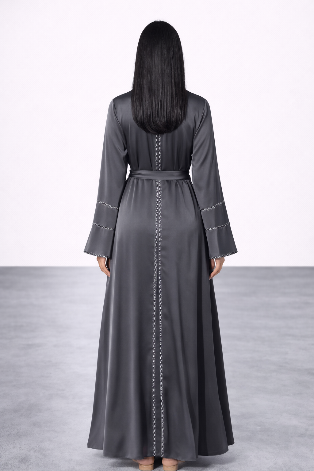 Grey Glamour Abaya