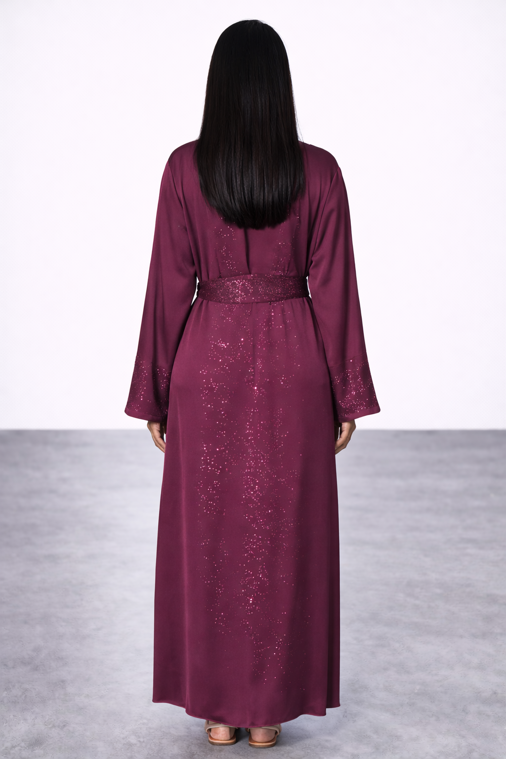 Ruby Glow Abaya