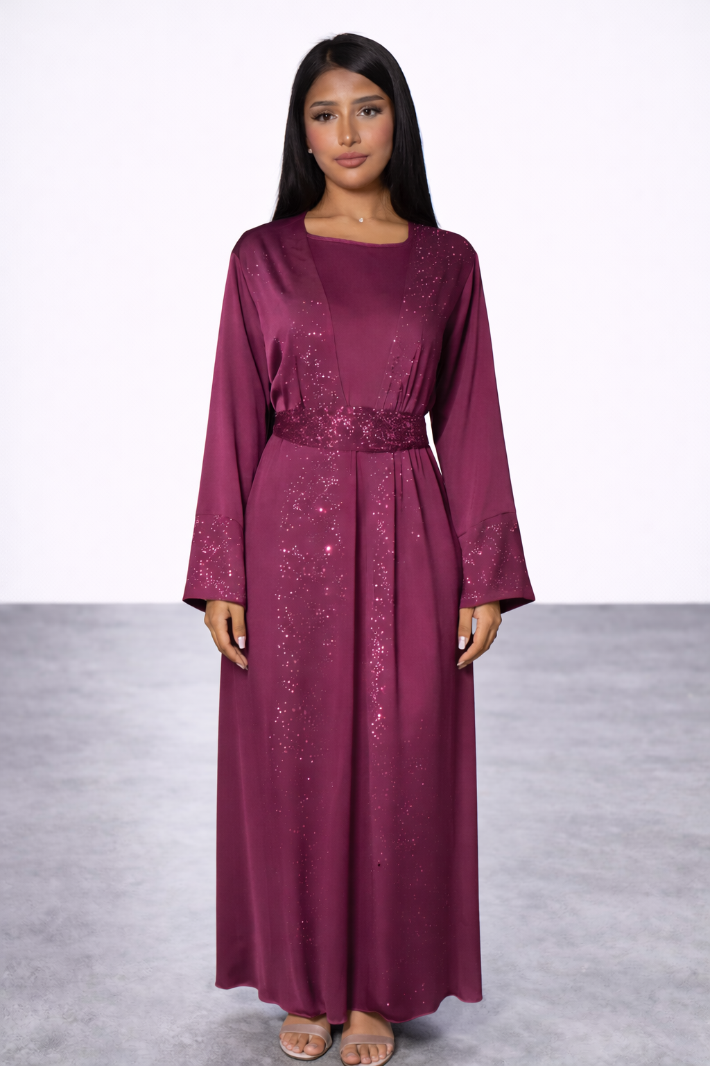 Ruby Glow Abaya