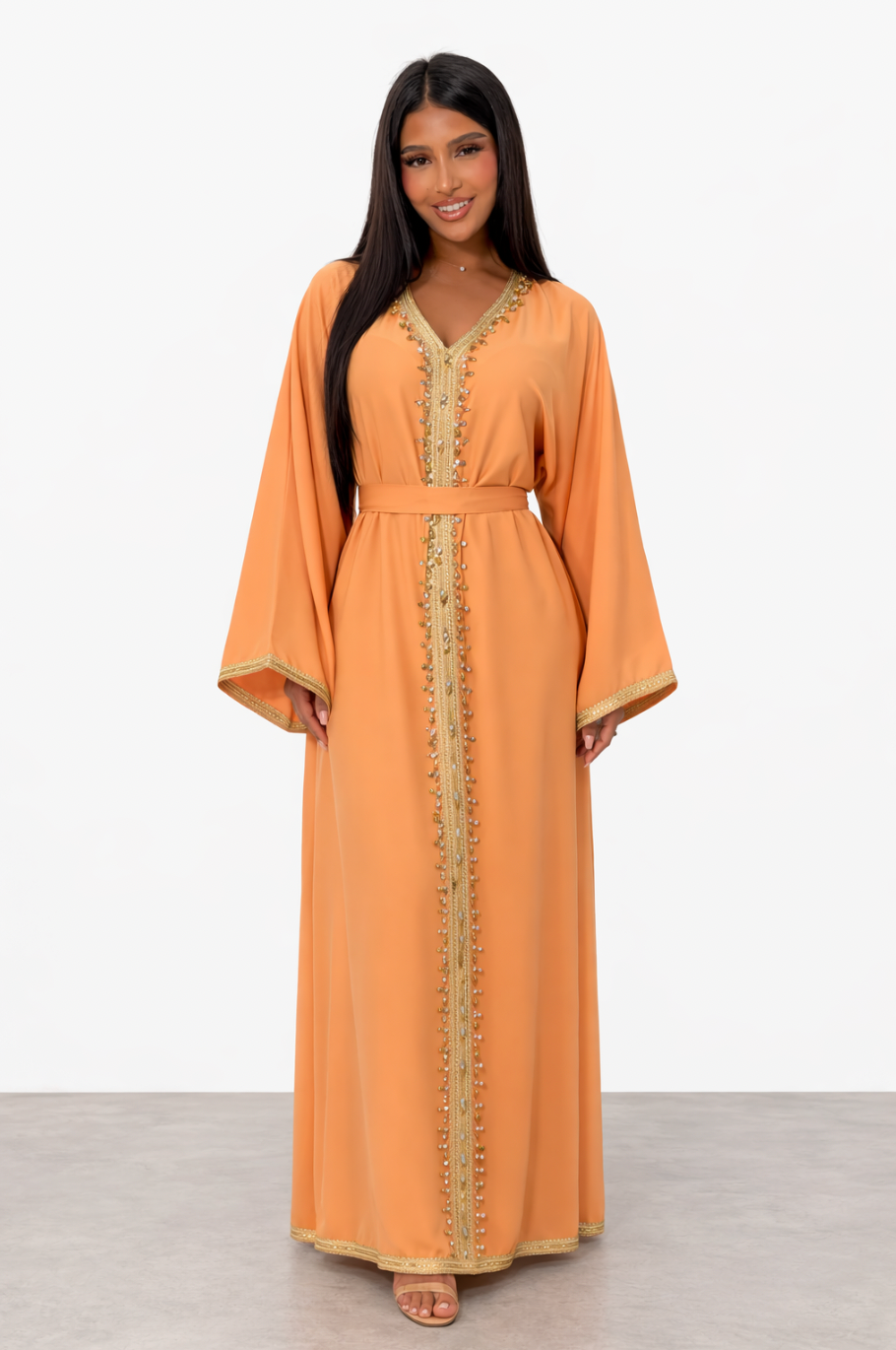Pearl Orange Abaya
